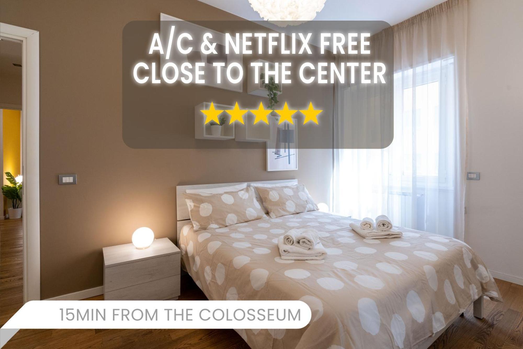 -15Min Dal Colosseo- Aria Condizionata & Netflix Gratis Apartment Rome Luaran gambar
